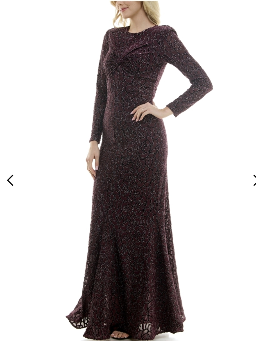 Taylor Mermaid Gown With Emblished Velour